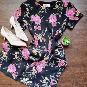 🔥$5 R&K Originals Black &Pink Flora Dress